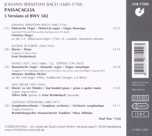 Passacaglia  5 Versions Of Bach's Bwv 582 #TOP1