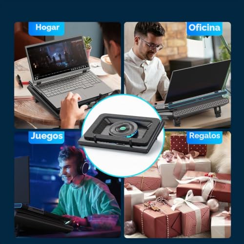 Base refrigeradora portatil de 15-19 con control tactil continuo y 3 puertos USB A 7