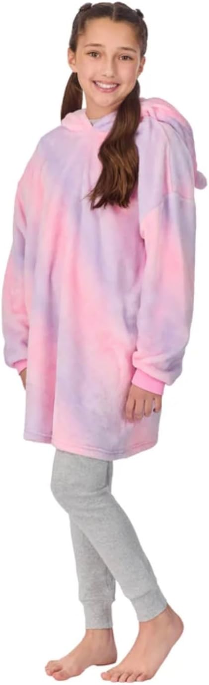 Saint Eve Kids Youth 2 in 1 Plush Sleep Hoodie, Hood Converts to Pillow
