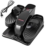 SPORTNOW Mini Ellipsentrainer für Zuhause Untertisch Elektrischer Crosstrainer mit Fernbedienung LED-Display 12 Geschwindigkeiten rutschfest Leise Tragbar Beintrainer für Senioren Erwachsene