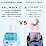 Derma Roller Real Needles - Angel Kiss 0.30mm Microneedling Roller with Case - 192 Stainless Steel Micro Needling Dermal Kit for Face, Scalp, Body - At Home Microdermabrasion Roller for Women Men - Image 3