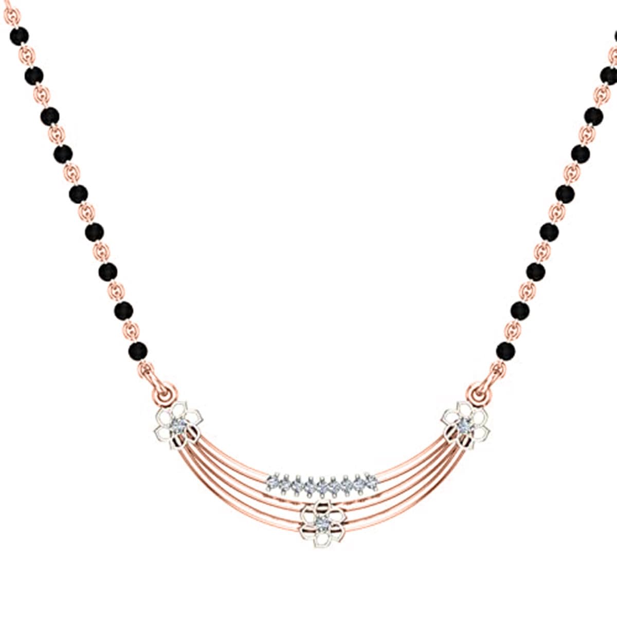 DISHIS 18K Rose Gold and Diamond Tanmaniya Mangalsutra for Women (B09NTVR68T) Amazon Price History, Amazon Price Tracker