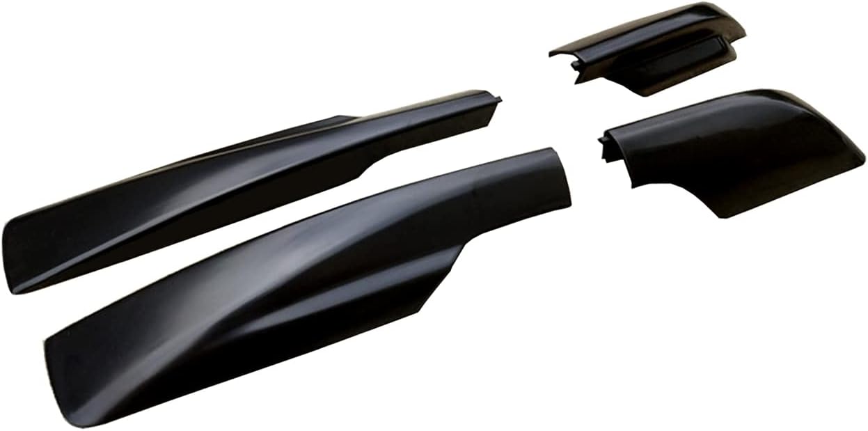 Tocatus Roof Cargo Rack Rail End Cover Shell Cap Trim for Toyota RAV4 2006-2012, Black, 4pcs