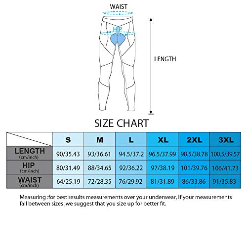 image for FEIXIANG Cycling Pants for Men, 3D Padded Long Bike Compression Tights