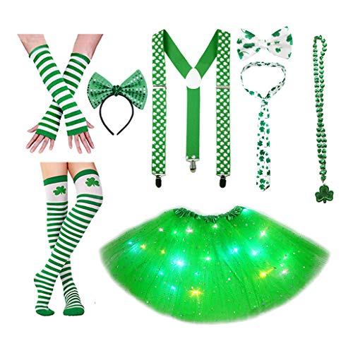 Panoplie Saint-Patrick avec jupe tutu et chaussettes pour briller lors du défilé irlandais