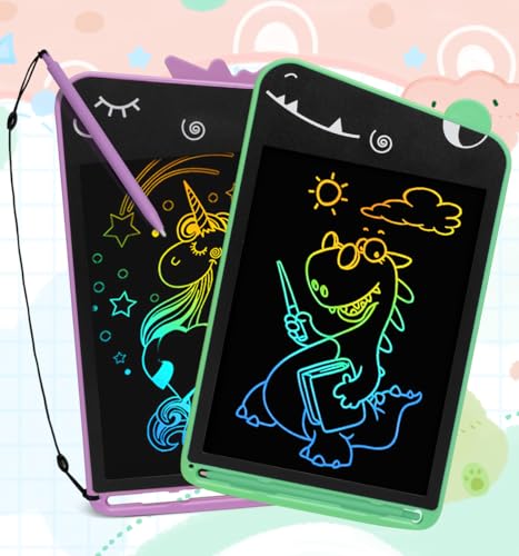 Fullware LCD Writing Board Children, 8.5 Inch Painting Board Magic Board Dinosaur Unicorn Educational Toy Birthday Christmas Gifts for 3 4 5 6 7 8 Years Boys Girls