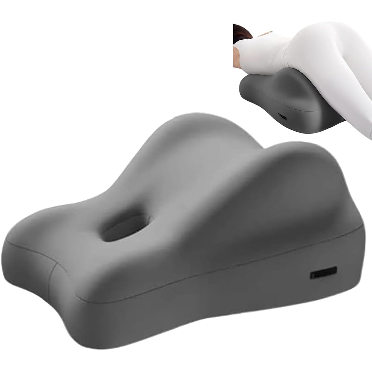 Coussin Ergonomique Pour Couples En Mousse Mémoire De Forme – Oreiller Jambes Cuddle Pillow, Soulage Pression, Soutien Lombaire Et Confort Assis Ou Couché (Gris Chiné)
