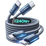 LISEN 240W USB C to USB C Cable [2-Pack 2m] USB C Charger Cable, Nylon Type C Charger Cable Fast Charging for iPhone 17 16 15 Pro Max, MacBook Pro/Air, iPad Pro, Samsung Galaxy S25 S24, Switch 2