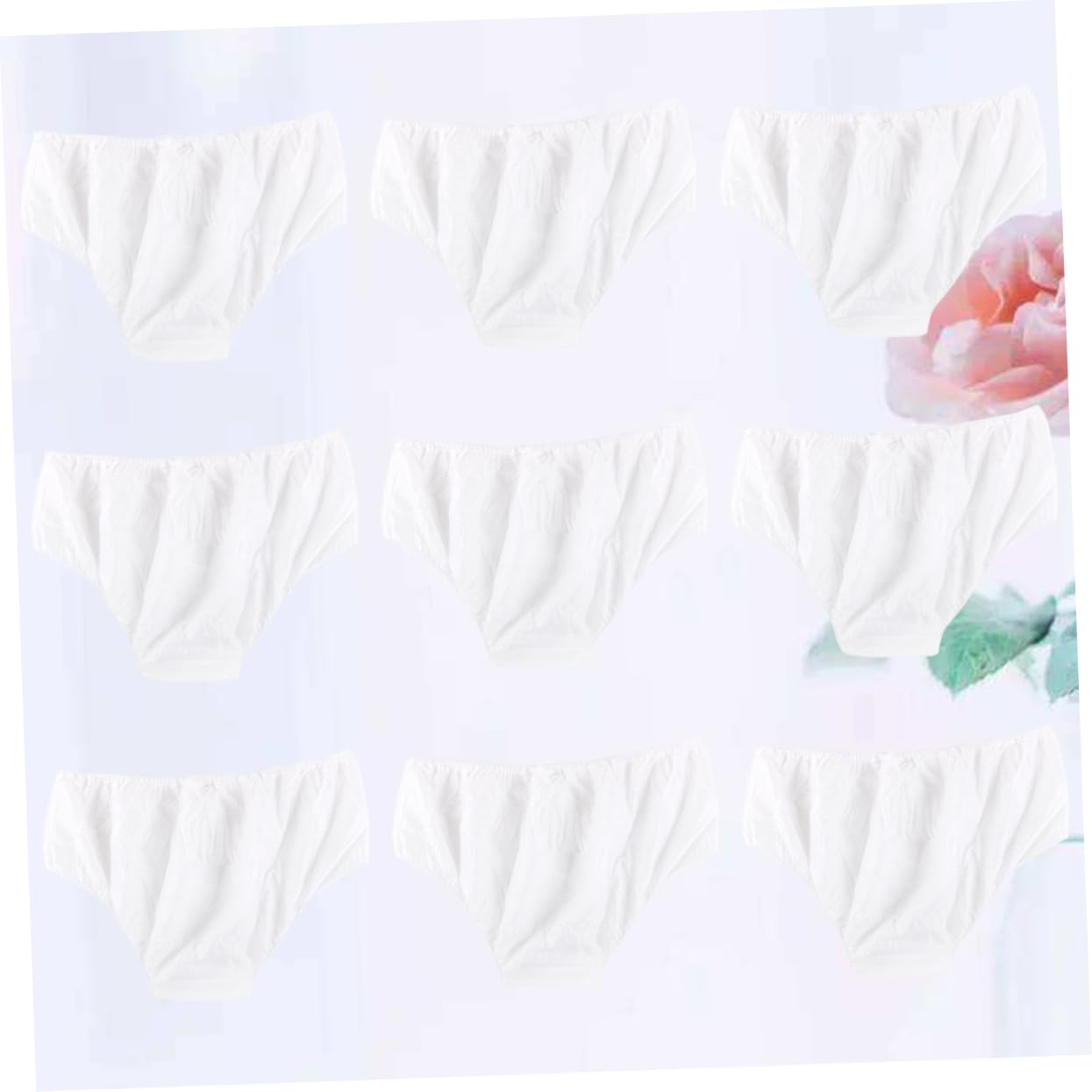FRCOLOR Bragas Desechables para Mujer de Tejido No Tejido, Paquete de 100 Unidades, Cómodas y Portátiles para Viajes y Cuidado Cutáneo, Color Blanco