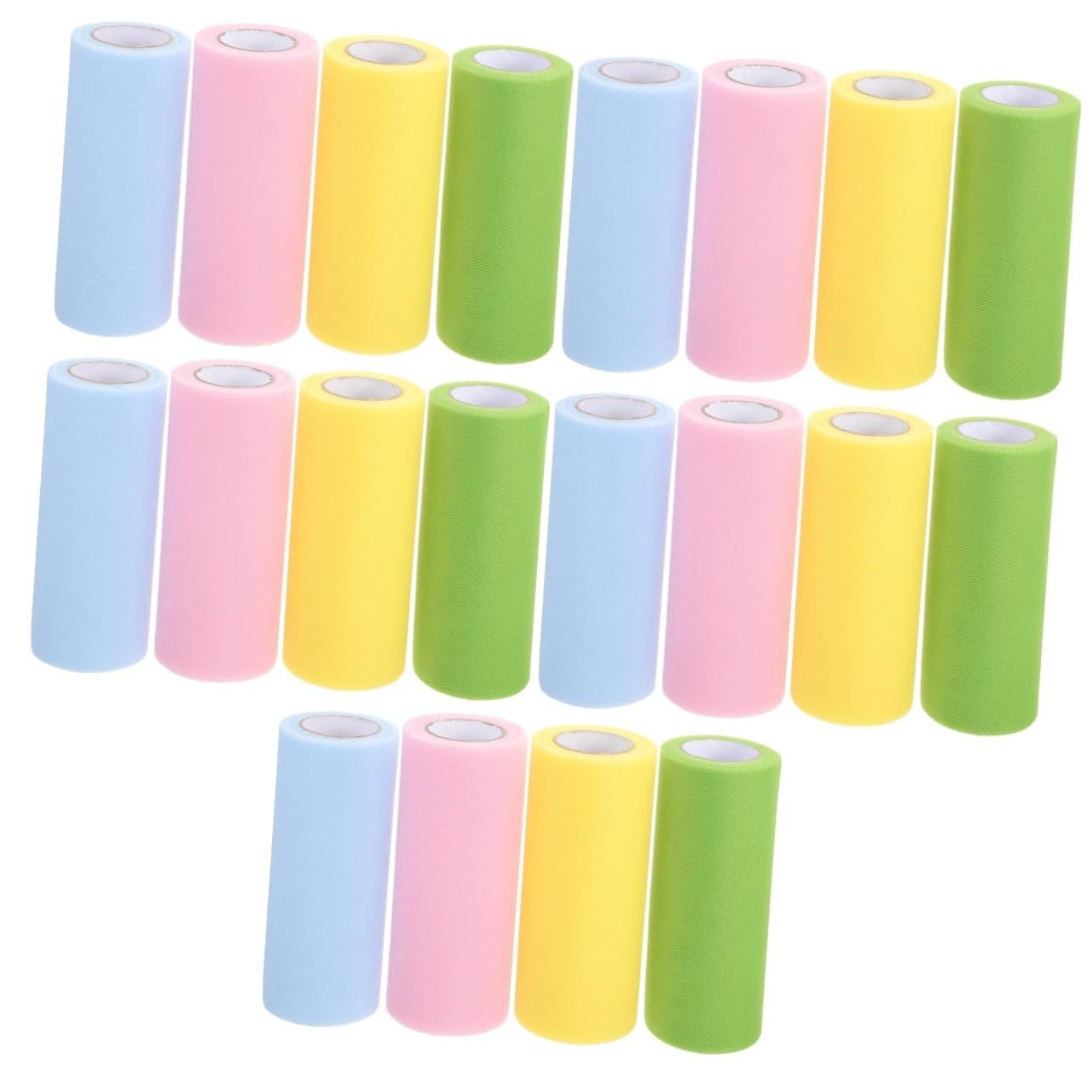 Uonlytech 5 Sätze Tüllband Pastellfarben Dekoratives Organza Material Für Diy Hochzeiten Partys Und Bastelprojekte Einfache Handhabung Und Vielseitige Verwendung 4 Rollen * 5