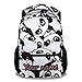 Customized Girls, Boys Panda Backpack - 16 Inches Kawaii Personalized Backpacks for Camp, Black & White Durable Bookbag for Elementary