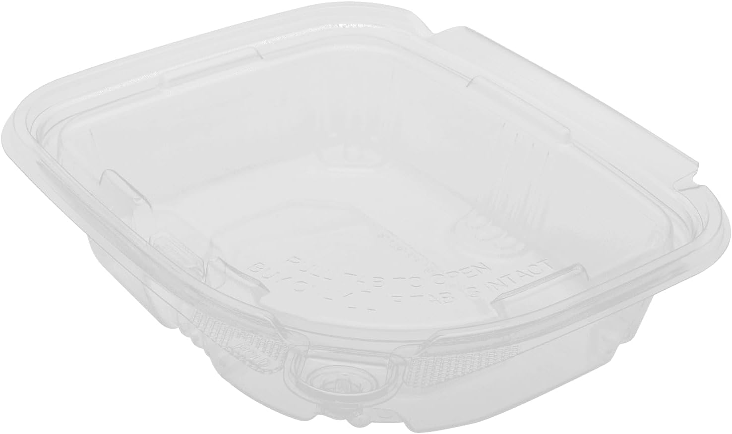 Karat 8oz PET Tamper Resistant Hinged Deli Container [200 ct] - Plastic Clamshell Food Containers, Easy Open Pull-Tab for Restaurants & Takeout