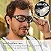 SAFEYEAR Anti Fog Safety Glasses- SG002 Clear Scratch Resistant Work Glasses No-Slip Safety Goggles Lab Grinding Chemistry