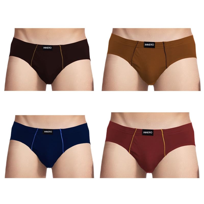 Image of INNERO Venus Mens Brief | Cotton Brief for Men | Attractive Assorted Solid Colors