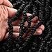 2 Packs Passion Spring Twists Synthetic Crochet Hair Extensions 12 inch 24 strands/pack Ombre Crochet Twist Braids Fiber Fluffy Curly Twist Braiding Hair Bulk (1B#)