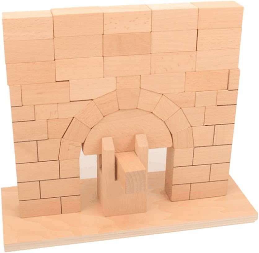 1Set Roman Arch Bridge Stacking Building Block Developmental Geometry Training Wooden Stacking Block Game Large Building Blocks Foam