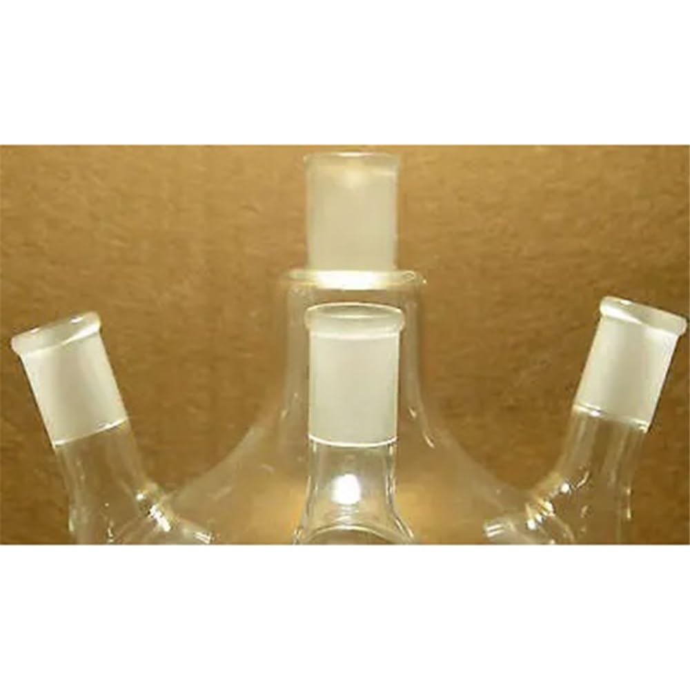 Pallone da laboratorio a fondo tondo 5000 ml 24/40 4 colli 5 l Attrezzature da laboratorio