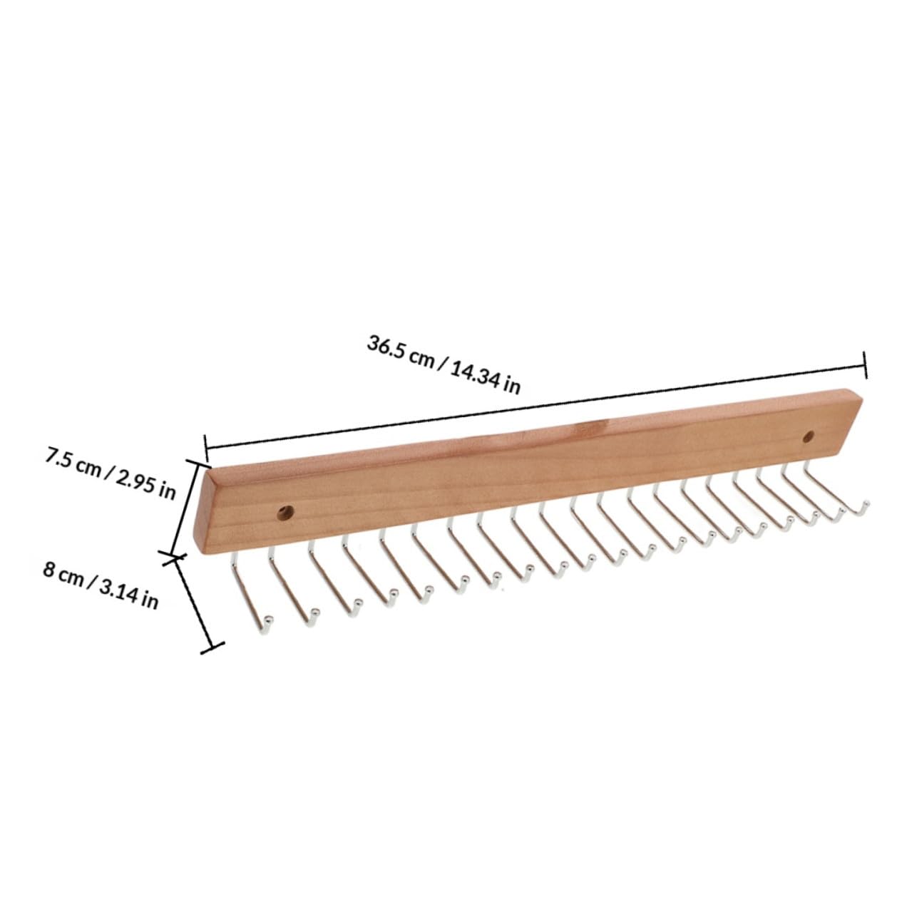 2 Stück Holz Krawatten und Gürtelorganizer Wandmontage Platzsparende Aufbewahrung mit Drehbaren Haken für Kleiderschrank und Ankleidezimmer