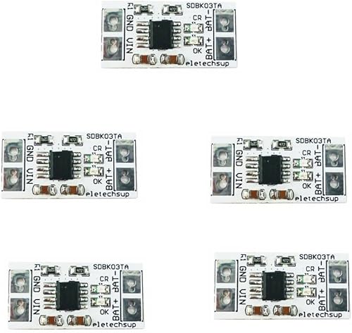 1A 3.7V Li-ion Li-Po 3.2V LiFePO4 Cargador MPPT Batería Solar 4.2V 3.6V Módulo controlador para Panel Solar Energía móvil USB (5PCS 4.2V Li-ion)