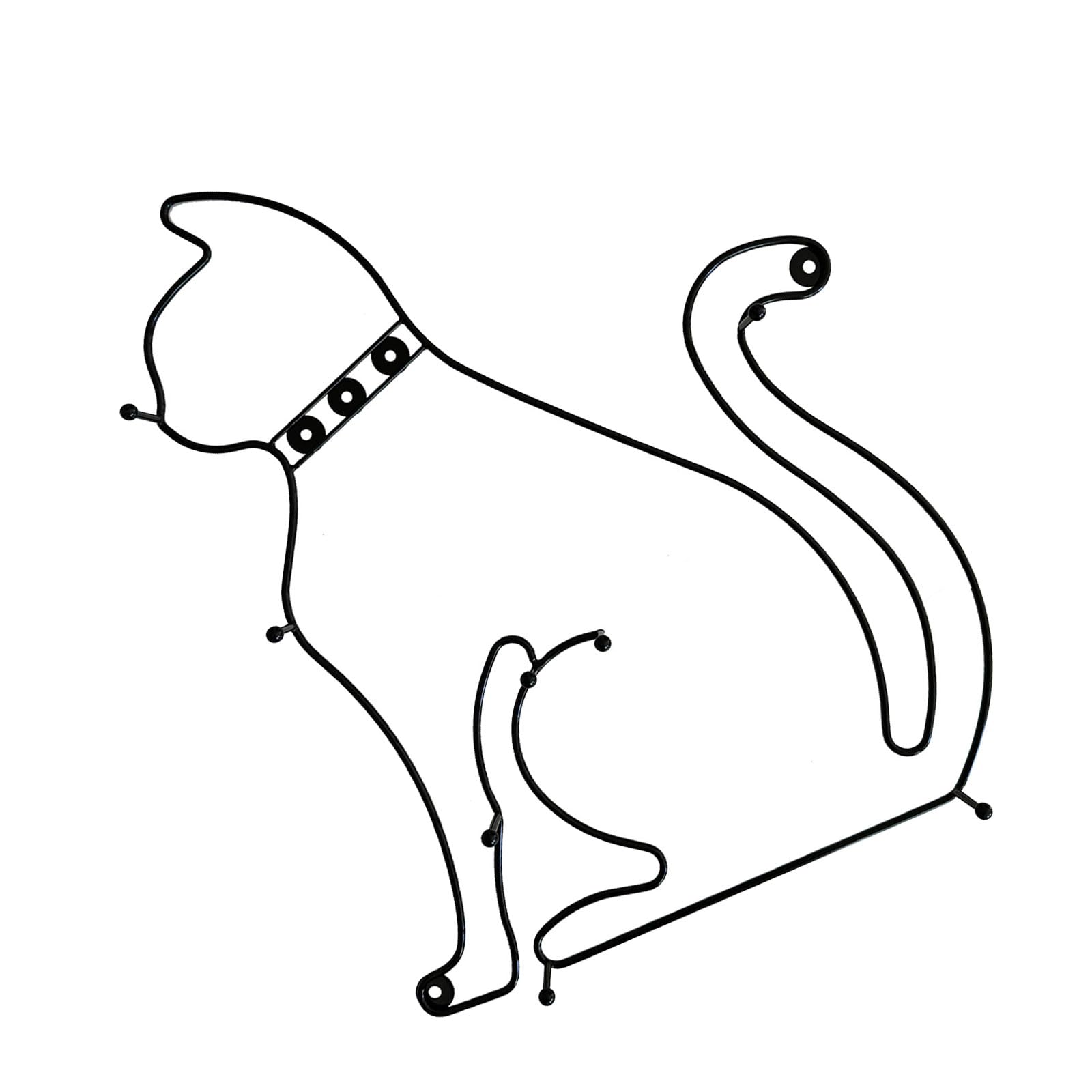 Ywluuoo Black Practical Iron Wall Hook For Organizing Entryway Bedroom Featuring Cartoon Cats Functional And Simple Decors Iron Hanger