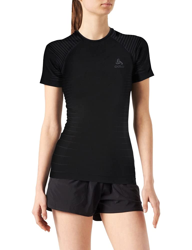 ODLO Damen Performance Light Kurzarm-Shirt – Funktionsunterwäsche, Schwarz, XS