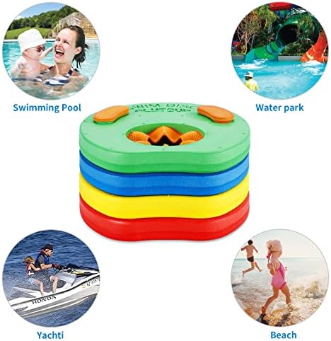 Kids Safety Float Discs Swim Arm Band Set(4Pcs/Set), Kids Swimming Float Discs, Help You BabyLearn to Swim Quickly, Suitable for Aged 1-8, Suitable for Swimming, Beach (Second Generation 4pcs)