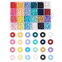 3200 Perline In Argilla Polimerica Cheriswely – A Forma Di Disco, 6mm – Fai Da Te Gioielli E Braccialetti
