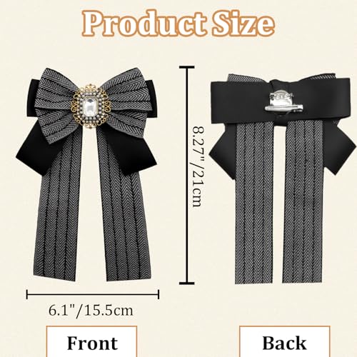 Image of Womens Bow Tie Adjustable Rhinestone Bowtie for Women Ladies Girls Pre-tied Womens Tie for Shirt Suit Uniform