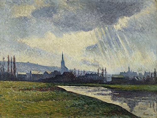 Peinture Poster Impression pour salon élégant, paysage Couillet Maximilien Luce 60x90