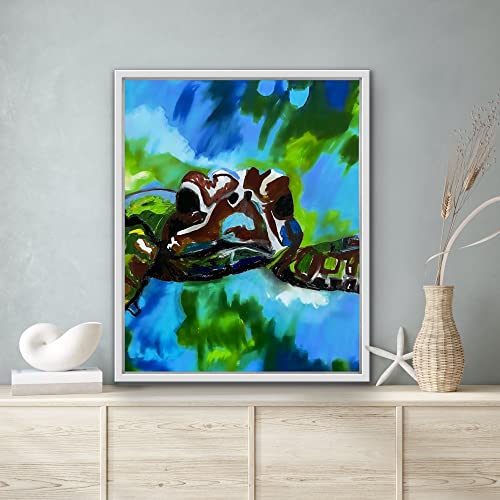 Vichy's Art Sea Turtle - 5" X 7" Handmade Print, Replica Made by Viktor Bevanda, Glossy Layer, Signed, Museum-Quality Print, Acid-Free Luster Paper | Posters and Prints