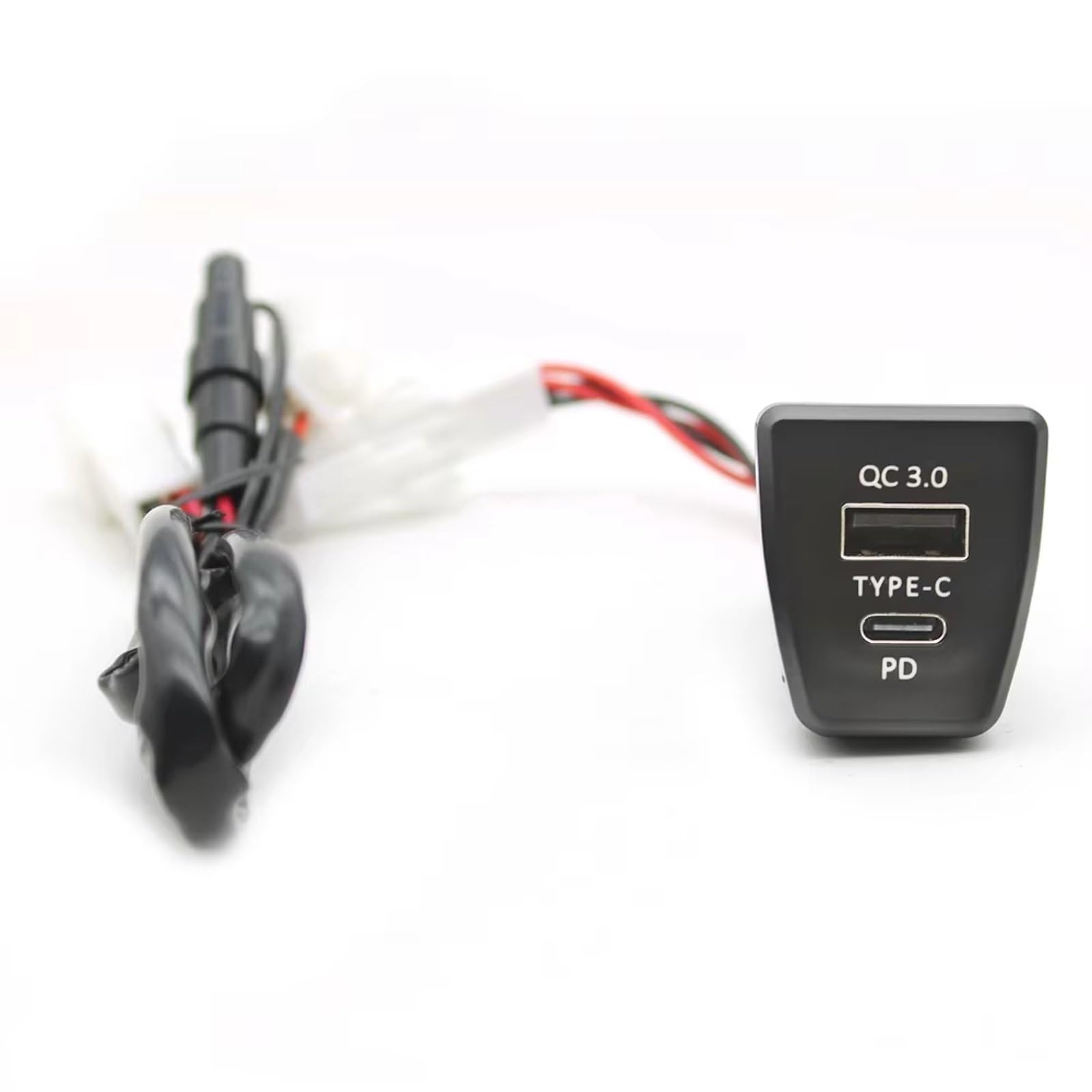 Consola USB Socket AUX Compatible Con Toyota Para Rav4 2020-2023 PD Para Coche Para Cargador QC3.0 Adaptador Interfaz Carga De Enchufe 12 V/24 V Puerto USB AUX Jack