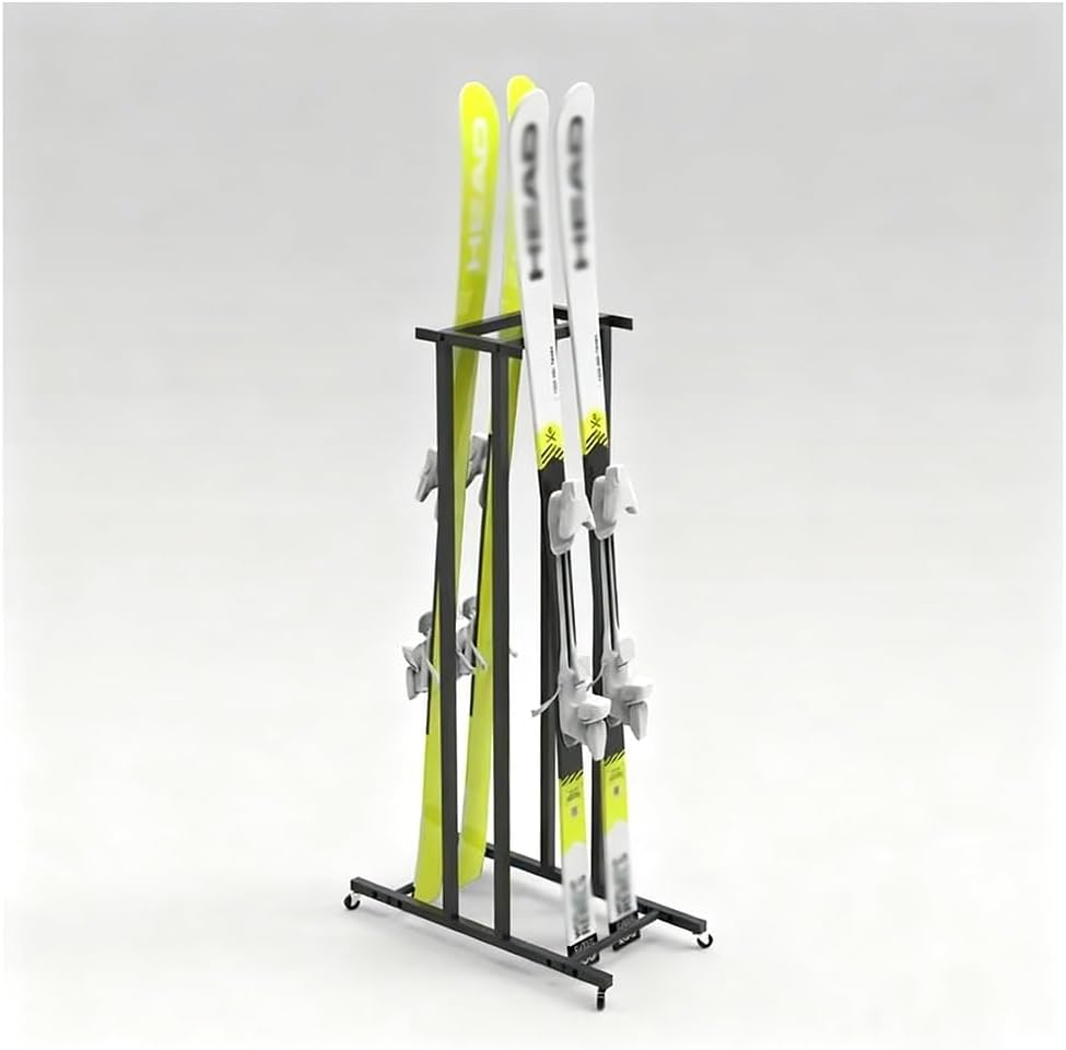 Freestanding Ski and Snowboard Storage Rack, Floor Stand Equipment Organizer for Garage, Shed, Condo, Ski Display Holder (35x60x120 cm) - Maximize Space & Easy Access