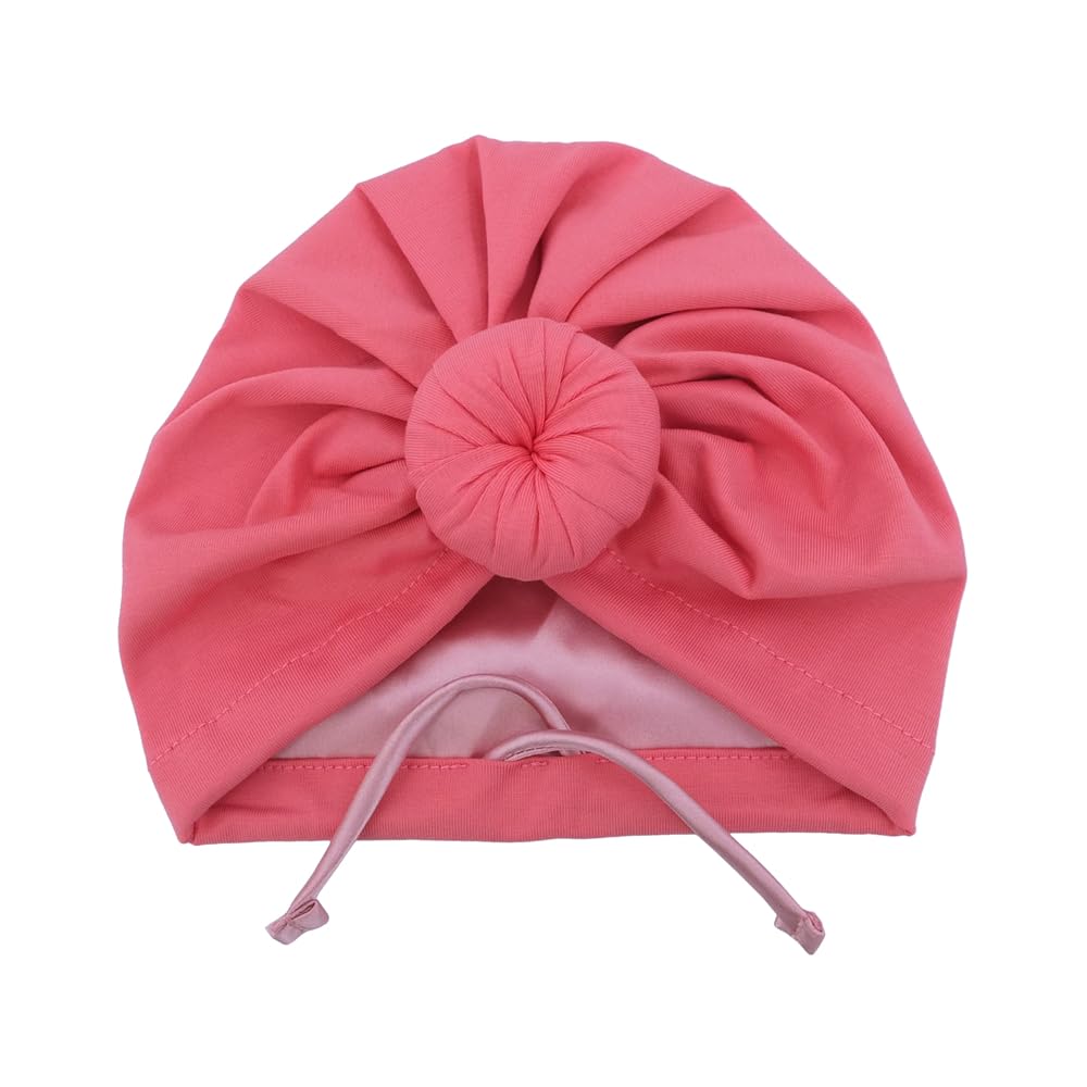 Sugarmelon Cute Silk Satin Lined Turban Hat for Newborn Baby Girls Boys Hair Care Bonnet Infant Toddler Headwraps Beanie Caps (6M,Orig Watermelon)