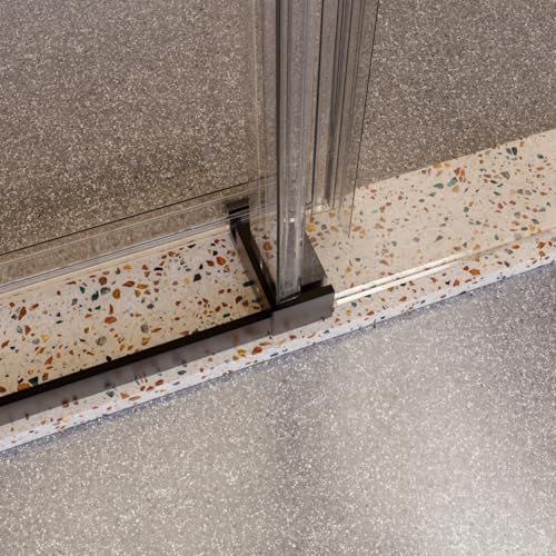 Image of Findepot 56-60 inch W x 76 inch H Frameless Single Sliding Glass Shower Doors Soft-Close with Buffer, Reversible Installation and 3 /8 inch(10mm) ANSI Clear Tempered Glass, Matte Black