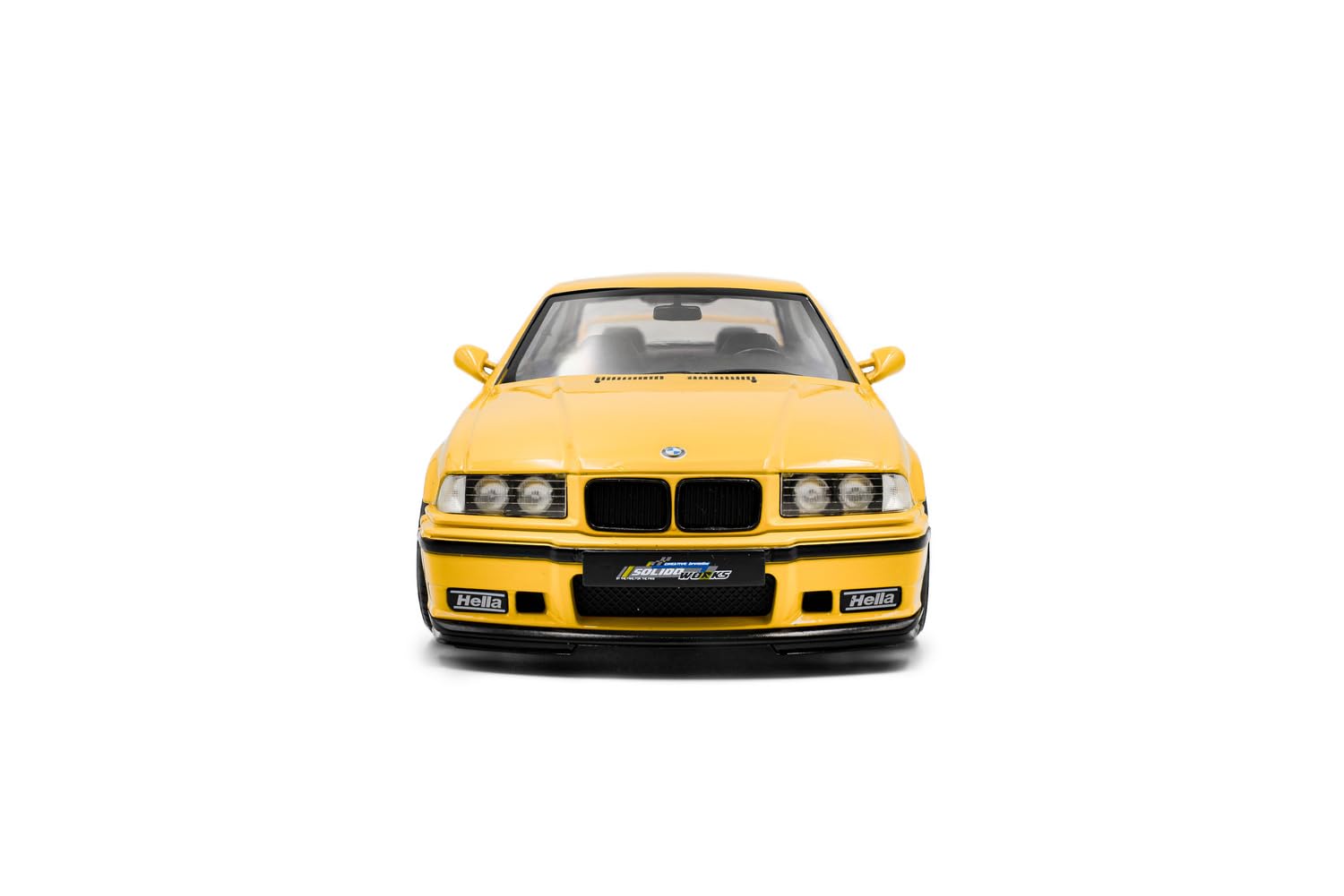 Solido BMW M3 Coupé 1991 1:18 Gelb | Detailgetreues Diecast Modellauto, Sportwagen-Klassiker, Coupé-Karosserie, für Automobil-Enthusiasten, Gelb