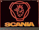 scania greif logo vector SCANIA LED-LEUCHTSCHILD: Hochwertig lasergraviertes LED-Schild mit beleuchtetem Scania-Greif-Logo für den LKW