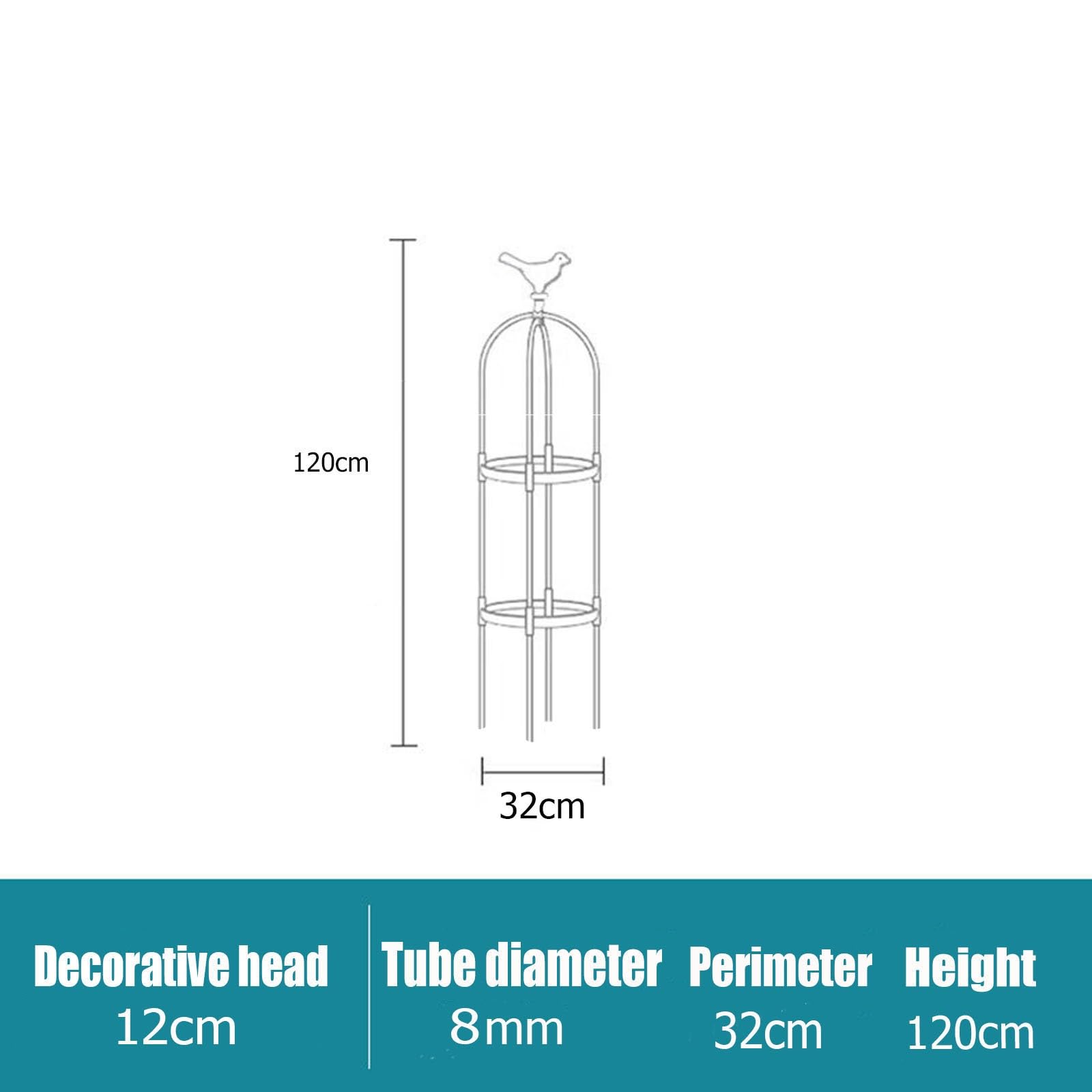 Lot de 2 treillis obélisques de jardin blancs – Support pour plantes grimpantes pour roses, tomates, concombres, fleurs, raisins, pois – Cages de plantes d'extérieur 32 x 120 cm