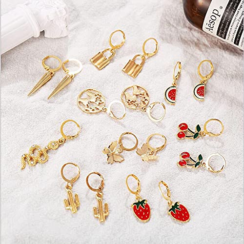 Image of Shining Diva Fashion Stylish Combo Metal Earrings for Women and Girls