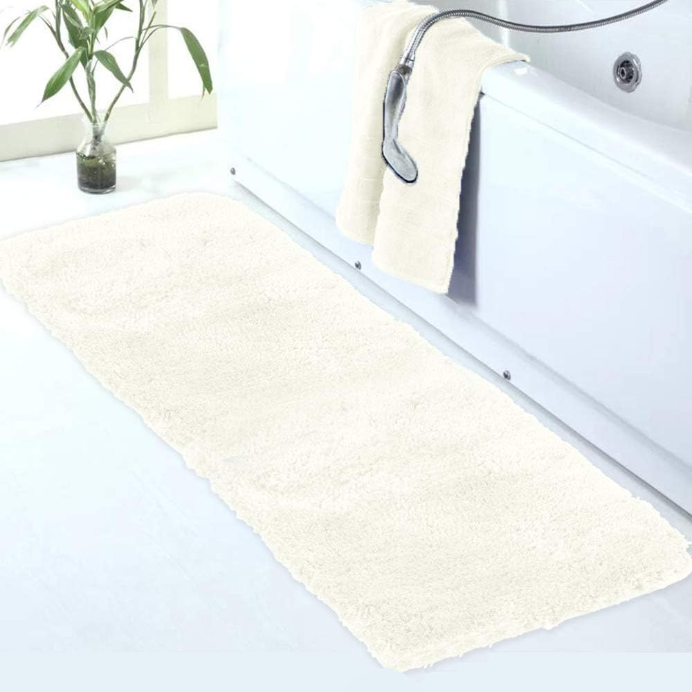 Walensee Large Bathroom Rug (24 x 72, Ivory) Extra Soft and