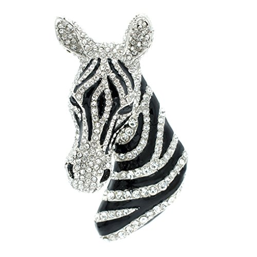 sepbridals Rhinestone Crystal caballo cebra vestido broche broche Pin Mujeres Joyas fa5065