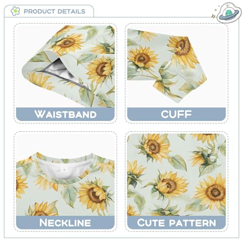 JUNZAN Beauty Sunflower Neutral Little Kids Pullover Hoodie Long Sleeve Sweatshirt With Hoodie Athletic 4T3