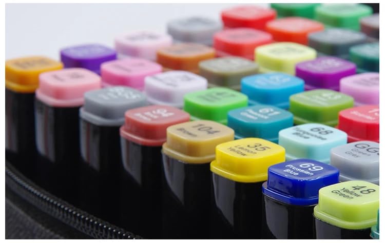 Image of Dual Tip Alcohol Markers Set Of 24 - Touch Cool Double Ended Blendable Sketch Pen With Fine And Chisel Tips | Art Marker Pens For Drawing, Calligraphy, Sketching, And Illustrations | Brush Tip