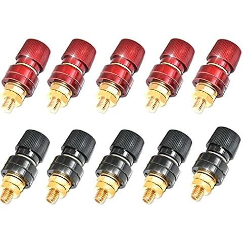 RUNCCI-YUN Terminal del Altavoz de Latón y Conector de Plátano de 6mm Cover