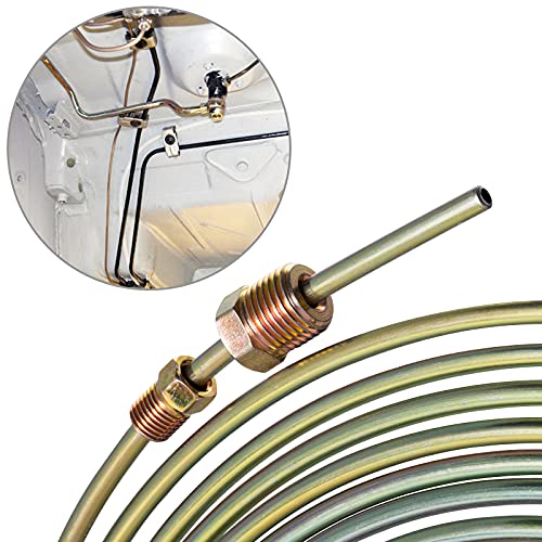 Eastyard 25 Ft. Of 3/16 Inch Brake Line Nickel Alloy Brake Line Replacement Tubing Kit Coil 0.028 Inch Wall Thickness And 16 Fitting Kit Sae Thread Included For Car Truck Motor #TOP3