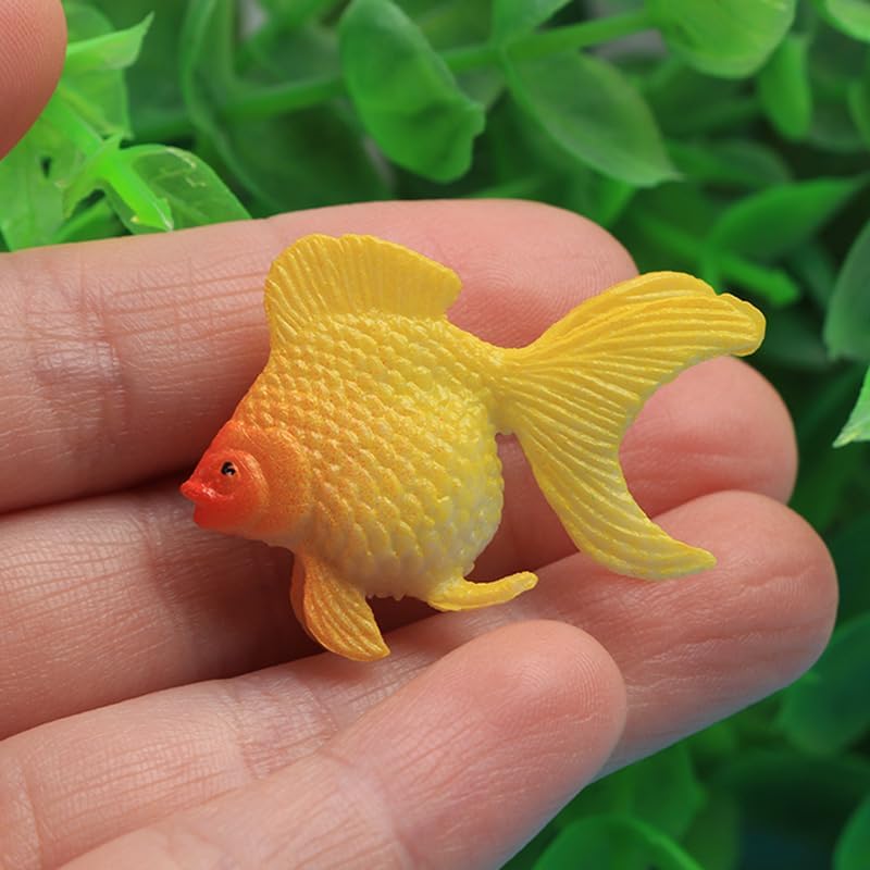 12pcs/Set Simulation Animals Model Fish Miniature Garden Figurine Home Decoration Accessories Decor Goldfish Craft Bonsai image 3