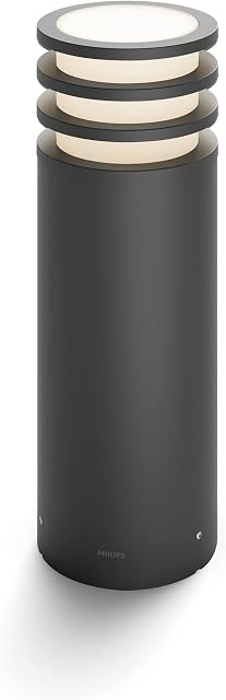 Philips Hue Lucca White Zewnętrzna lampa stojąca LED, niska, 2700 K, możliwość przyciemniania, sterowanie aplikacją