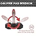 CNNELL Wrench Caliper Pad Brake Caliper Press Tool Car Ratcheting Brake Piston Press Tool Compressor Brake Wrench Ratchet Piston Spreader Automotive Tools Car Brake Repair & Instalation Red