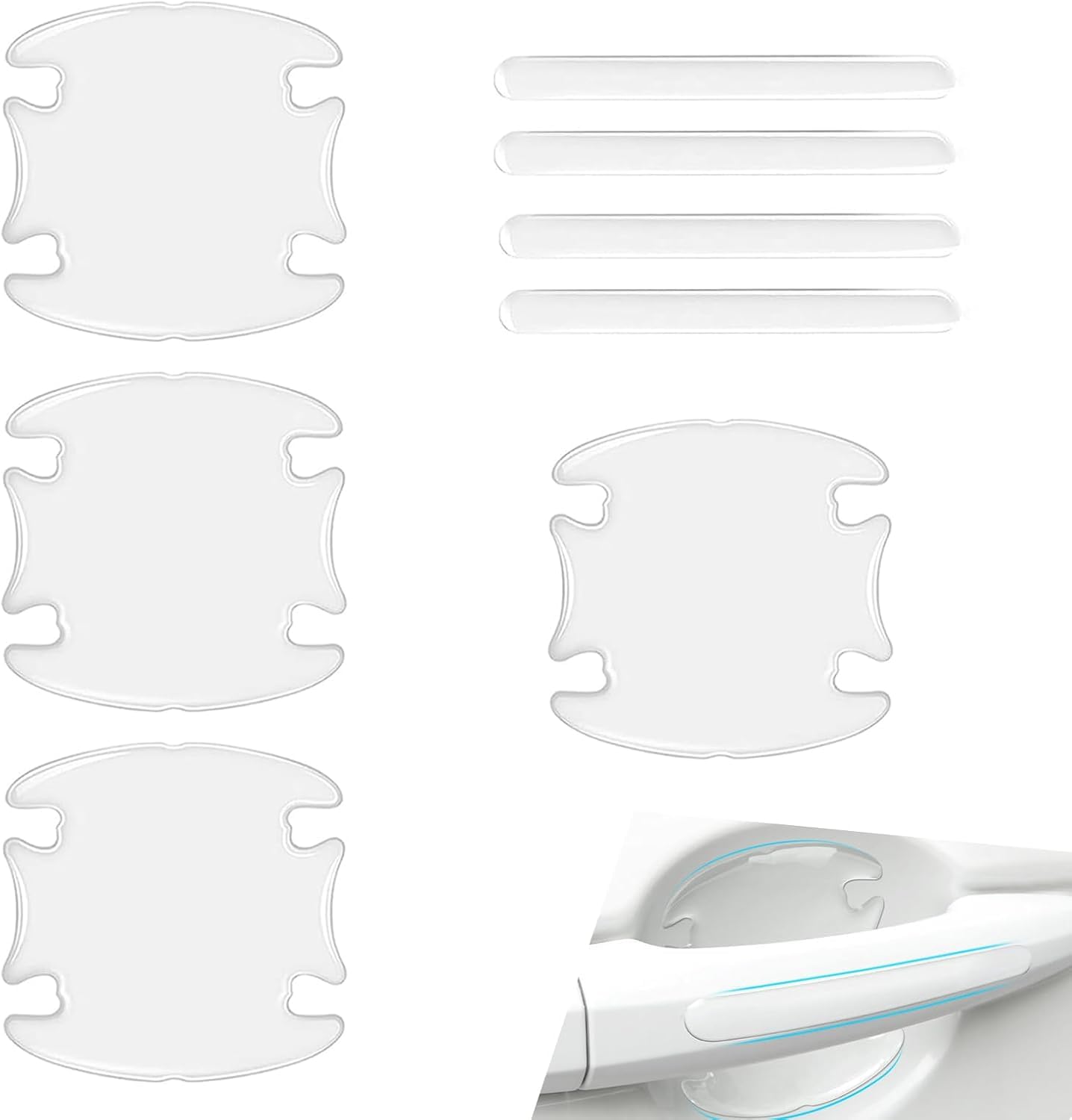 HONGDOUBAO 8Pcs Door Handle Cup Protector Suitable for Alpine A290 2025 2026, Paint Protection Invisible Clear Scratch Shield Soft PVC Material