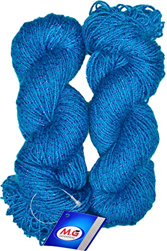 Image of M.G ENTERPRISE Knitting Yarn Wool SL Blue 200 gm Best Used with Knitting Needles, Crochet Needles Wool Yarn for Knitting. by M.G ENTERPRISE