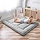 MAXYOYO Klappmatratze Futon Matratze Bodenmatratze Gepolsterte Japanische Tatami Gesteppte Bett, Dicke Faltmatratze Schlafmatte Rollmatratze Bodenliege Gästematratze (Grau, 135x190 cm)